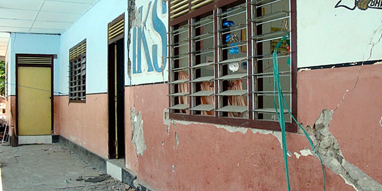 Some schools were destroyed