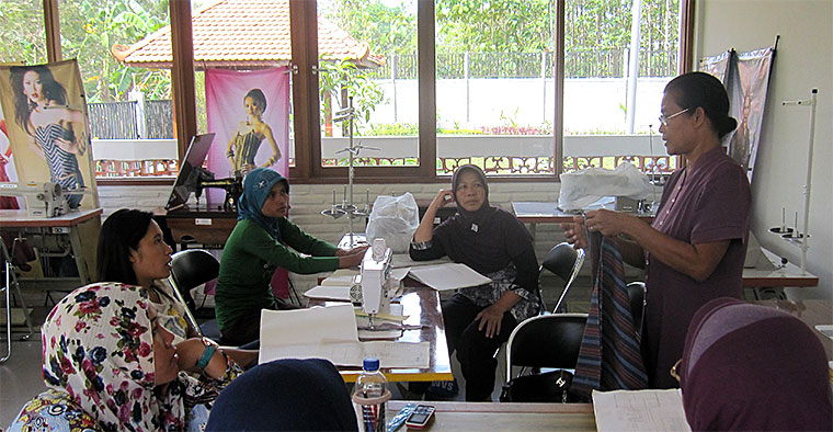 Sewing class at Paseban CLC